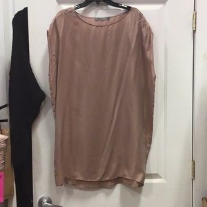 Beau Jours- oversized sleeveless tunic, size medium, taupe